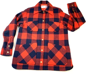 Vintage Pendleton Knockabouts Damen 12 Tartan rot Mantel reine Schurwolle - Bild 1 von 14