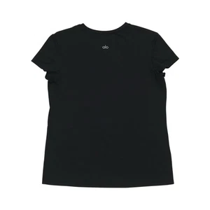 Alo Yoga Alosoft Finesse Shirt Small S Womens Black Short Sleeve Tee Top Blouse - Picture 1 of 2