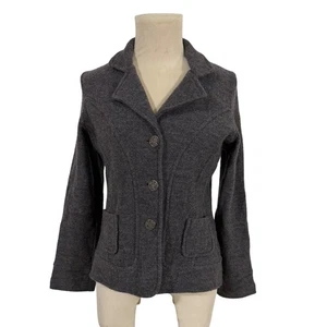 Chaqueta Blazer HARVE BENARD Mujer Gris Oscuro Lana Pequeña M Invierno Clásico Frío - Imagen 1 de 7