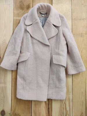 ABRIGO WHISTLES COLOR ROSA TALLA XS OVERSIZE MUJER MEZCLA LANA MOHAIR ALPACA CÁLIDO Foto 1 de 4