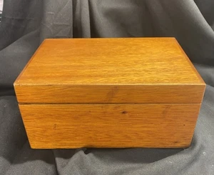 Vintage Nice Oak Wood Box 11-3/8”x8-3/8”x5-1/4” See Photos - Picture 1 of 10