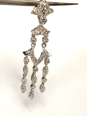 COLGANTE ORO BLANCO 18K DIAMANTES GENUINOS ESTATE AXXXX Foto 1 de 4