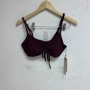 CALIA WOMENS SWIM COLLICTION TIE BACK BIKINI TOP WINE WSA23200N BRAND NEW! - Picture 1 of 10