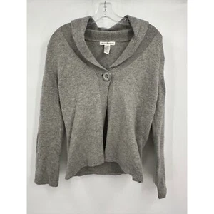 Susan Bristol Womens Angora Blend Cardigan Sweater Size M Gray Shawl Collar - Picture 1 of 9
