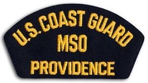 US Coast Guard MSO Military Safety Center New Providence RI tappo patch ferro su - Foto 1 di 1
