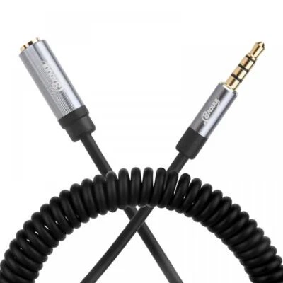 3.5mm AUX Headphone Mic Extension Cable 4 Pole Stereo Phone Headset Connector - Image 1 of 3