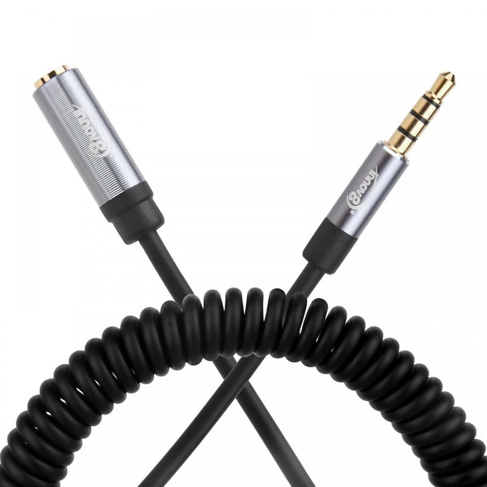 3.5mm AUX Headphone Mic Extension Cable 4 Pole Stereo Phone Headset Connector - Image 1 of 3