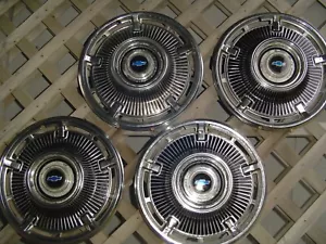 1965 CHEVROLET CHEVY BELAIR IMPALA BISCAYNE NOMAD HUBCAPS WHEEL COVERS VINTAGE - Picture 1 of 11