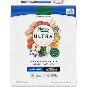 Ultra Adult Large Breed Dry Dog Food, Chicken, Lamb and Salmon Protein Trio, 13  - Picture 1 of 10