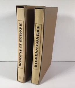 Dickens' London 1974 & Dickens In Europe 1975 Folio Society With Slipcases - Picture 1 of 12