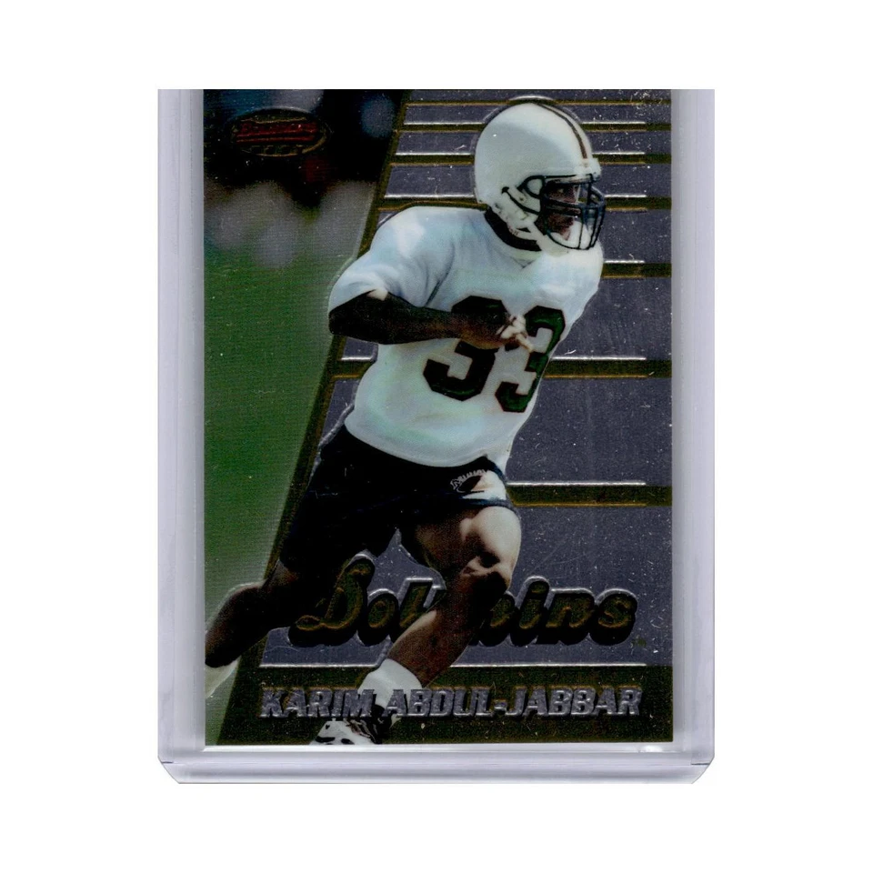 1996 Bowman's Best Karim Abdul-Jabbar RC Dolphins #155 - Image 1 of 3