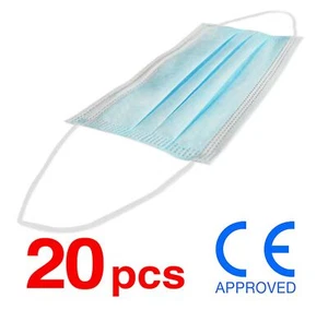 Pack de 20 mascarillas quirúrgicas desechables esterilizadas (98% de eficiencia) - Imagen 1 de 10