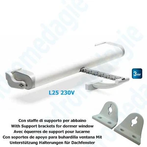 LIWIN 250N 230V WHITE + SUPPORT BRACKETS FOR DORMER WINDOW WHITE Chain actuator - Imagen 1 de 11
