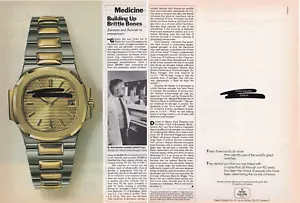 Patek Philippe Nautilus Original 1980 Vintage Print Ad 2 Pages!! - Picture 1 of 1