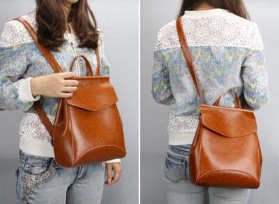 Backpacks Purses for Women Genuine Leather Medium Slim School Travel Handbags - Image 1 of 4