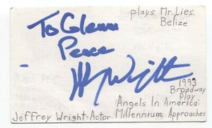 Jeffrey Wright Signed 3x5 Index Card Autographed Signature Actor Hunger Games