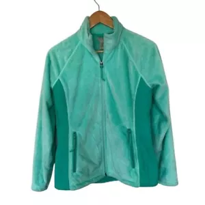 L.L. Bean Light Green Full Zip Up Fleece Jacket Women's Small - Picture 1 of 8