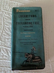 Vtg Dennison Logarithms and Trigonometric Tables 1961 Pocket Size PB Book - Bild 1 von 4