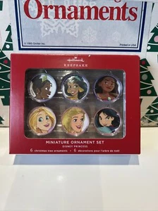 Disney Prinzessin Miniatur Ornament Set Weihnachtsbaum Punze Andenken Neu im Karton. - Bild 1 von 15