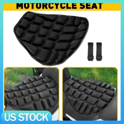 Comfort Motorcycle Gel Seat Cushion Pillow Pad Pressure Relief Cover Universal - Image 1 of 4