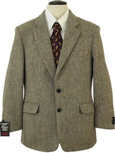 HARRIS TWEED BROOK TAVERNER MENS 38R BROWN TWEED JACKET - Picture 1 of 10