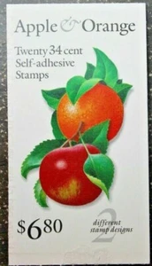 #BK284A 34 cent Apple and Orange Vending Booklet of 20 stamp 3494c, d, & 3494b - Picture 1 of 1