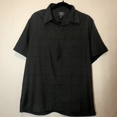 Camisa masculina Joe Joseph Abboud com botões carvão tamanho G manga curta - Imagem 1 de 4