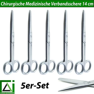 5 forbici chirurgia dentale appuntite smussate forbici medicazione clinica studio ospedale CE - Foto 1 di 7