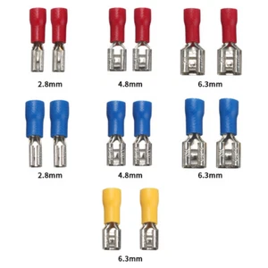 100/50tlg Flachstecker Flachsteckhülsen 0.5 - 6 mm² Kabelschuh Steckverbinder - Bild 1 von 16