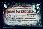 1901-07 Sunday School Invitation Postcard - Mother's Day Exercises