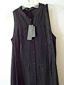 NEW***BCBGMAXAZRIA Sz XXS/S silk embellished DRESS TUNIC black!! - Picture 1 of 6