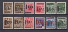 C.L.N. TORINO 1945 MONUMENTI DISTRUTTI SOPRASTAMPATI 12 V. G.I MNH** CLN