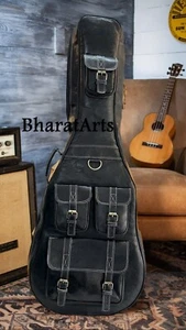 Leder Gitarrenkoffer, Softcase, Gitarrentasche, Lederkoffer, 42" Gitarrentaschen - Bild 1 von 9