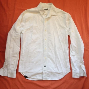 DENHAM JEANS LONG SLEEVE BUTTON DOWN WHITE SHIRT MEDIUM - Picture 1 of 12