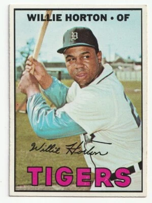 1967 TOPPS SEMI HIGH #465 WILLIE HORTON  VINTAGE 1960S INK MARK BACK OF CARD - Image 1 of 2