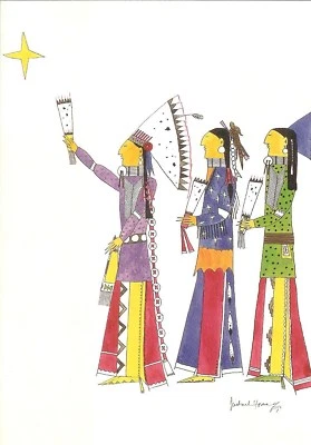 12 tarjetas navideñas de nativos americanos de Michael Horse (Tres Reyes Magos) Foto 1 de 3