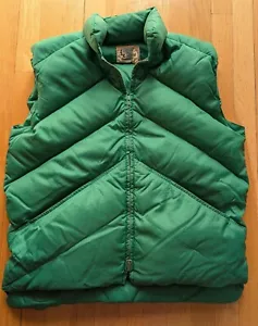 Vtg Eastern Mountain Sports Down Puffer Vest Green EMS Swan Brand (See desc) - Picture 1 of 10
