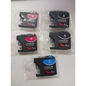5er-Pack Xinsin Patrone Brother LC203-XL SIEHE Foto mfc-j680dw mfc-j880dw mfc-j885 - Bild 1 von 2