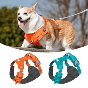 Chaleco de entrenamiento reflectante sin tirones con arnés de nailon impermeable para mascotas perros con asa - Imagen 1 de 22