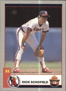 1990 Angels Smokey Baseball Card #15 Dick Schofield
