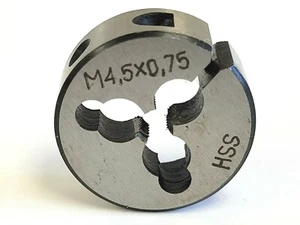 M4.5 X .75 X 1" OD METRIC HIGH SPEED ROUND ADJUSTABLE DIE - NEW - Picture 1 of 4