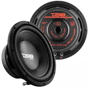 2x DS18 PRO-W10.4S 10" Pro-Audio Mid-Bass Woofer Speaker 350 Watt Rms 4-ohm SVC - Picture 1 of 6