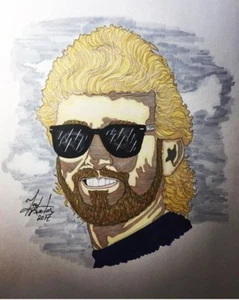 Country Music Legend Keith Whitley Orig Art Sketched Portrait Artist T. Keaton - Picture 1 of 2