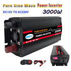 Pure Sine Wave 6000W Car Power Inverter Dc 12V 24V To Ac 220V With Led Display