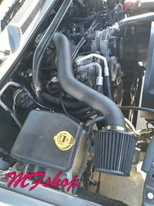 All BLACK COATED Air Intake Kit For 05-10 Jeep Cherokee Commander 3.7 *LONG* - Picture 1 of 1
