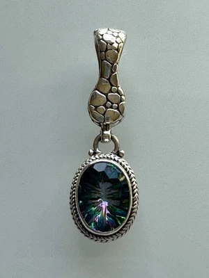 SARDA Sterling Silver Watermark Chrome Chamelion Mystic Quartz Pendant Only - Image 1 of 4
