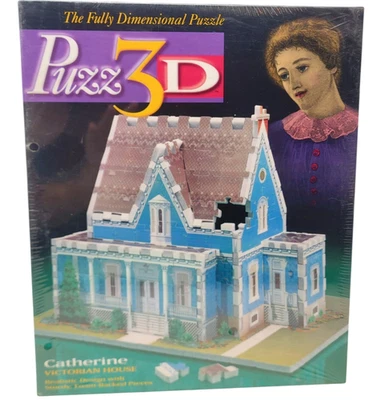 Головоломка 3D Catherine викторианский дом 3D здание головоломка Милтон Брэдли новый запечатанный - Изображение 1 из 4