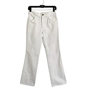 Dickies Denim Jeans Pants Womens Size 28 x 30 7/8 White Mid Rise Straight Leg - Picture 1 of 9