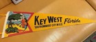 Vintage & Bright Key West Florida Souvenir 27" Felt Pennant  Southern Most USA