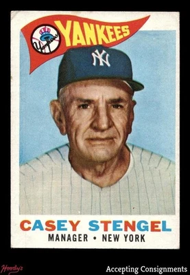 1960 Topps #227 Casey Stengel MG en muy buena condición - en muy buena condición/ex Yankees Salón de la fama Foto 1 de 2